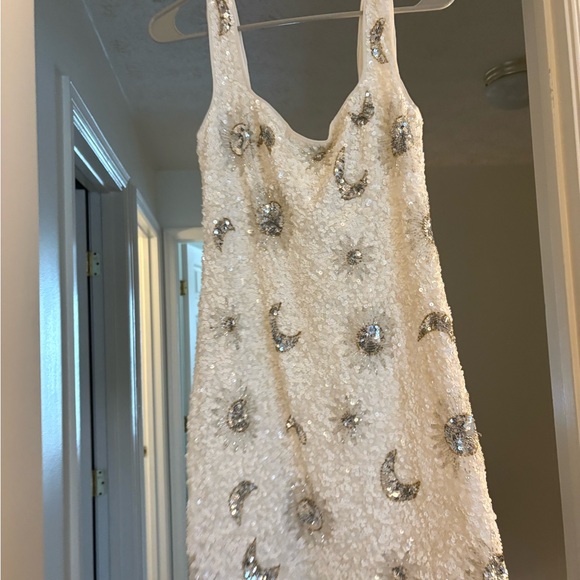 Show Me Your MuMu White Sequin Dress - Picture 3 of 7